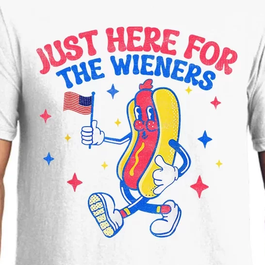 IM Just Here For The Wieners 4th Of July Hot Dog Pajama Set