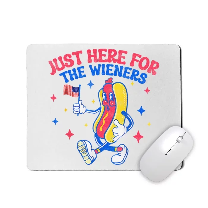 IM Just Here For The Wieners 4th Of July Hot Dog Mousepad