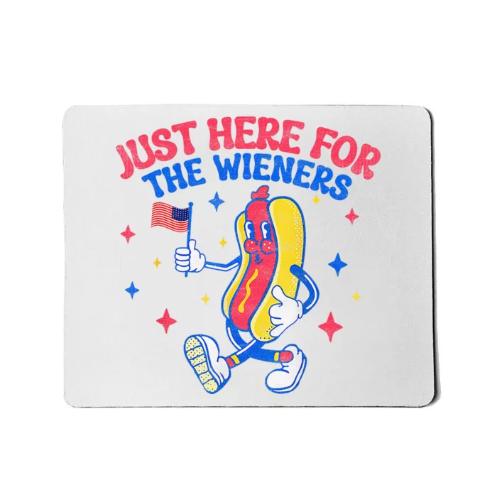 IM Just Here For The Wieners 4th Of July Hot Dog Mousepad