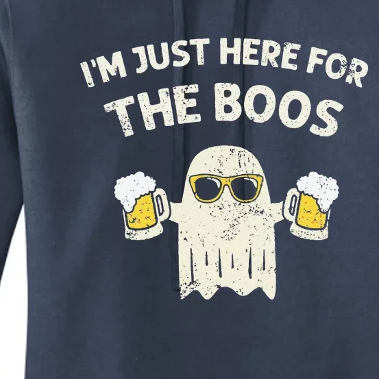 Im Just Here For The Boos Halloween Beer Lovers Drinking Women's Pullover Hoodie