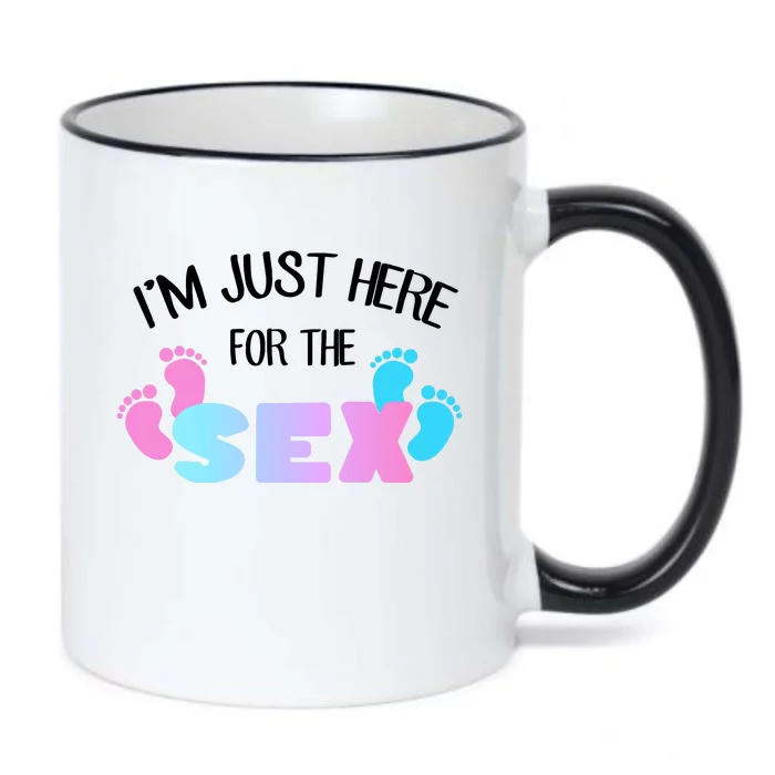 I'm Just Here For The Sex Gender Reveal Black Color Changing Mug