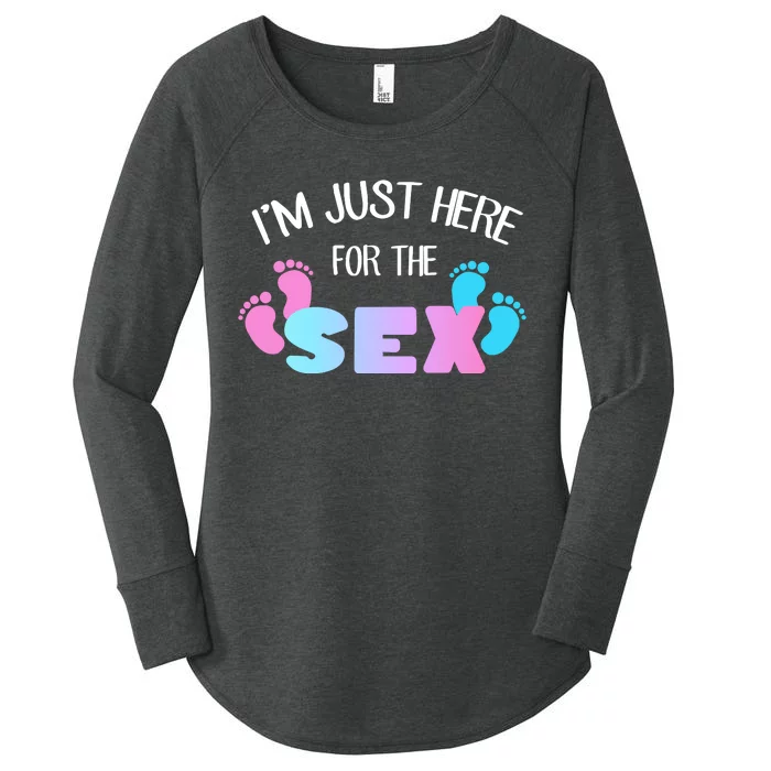 I'm Just Here For The Sex Gender Reveal Women's Perfect Tri Tunic Long Sleeve Shirt