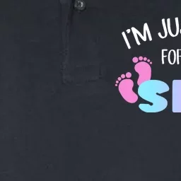 I'm Just Here For The Sex Gender Reveal Softstyle Adult Sport Polo