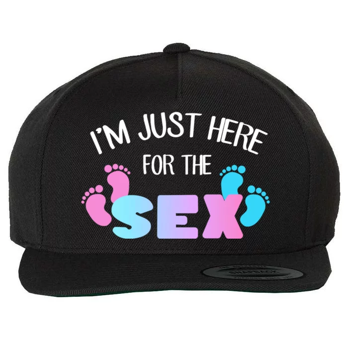 I'm Just Here For The Sex Gender Reveal Wool Snapback Cap