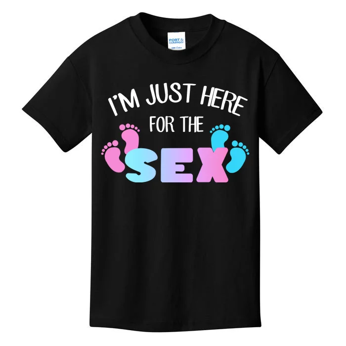 I'm Just Here For The Sex Gender Reveal Kids T-Shirt