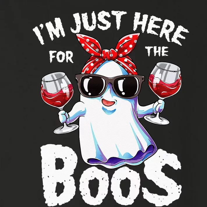 Im Just Here For The Boos Halloween Women Ghost Cute Funny Toddler Long Sleeve Shirt