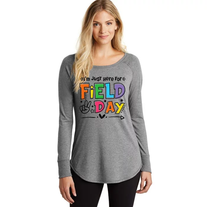 IM Just Here For Field Day 2024 For Teacher Field Day Women's Perfect Tri Tunic Long Sleeve Shirt