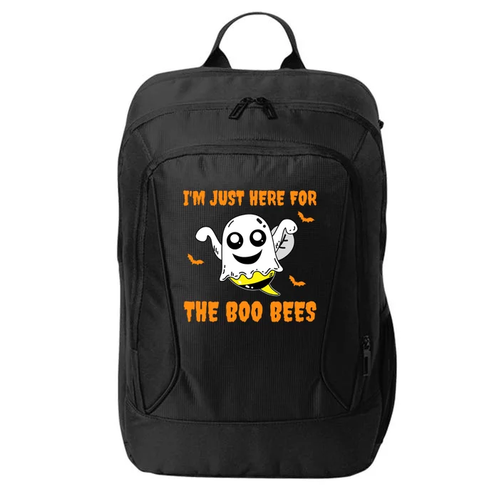 Im Just Here For The Boo Bees Halloween Gift City Backpack