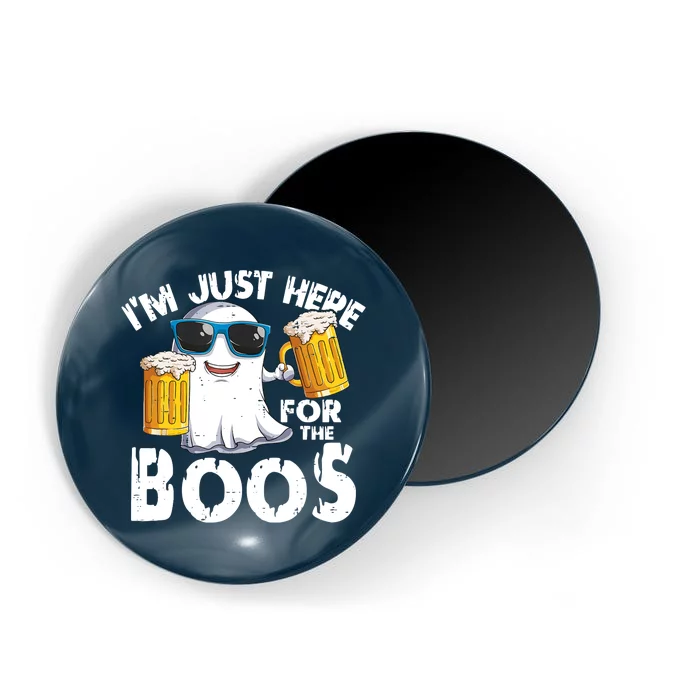 Im Just Here For The Boos Beer Ghost Halloween Magnet