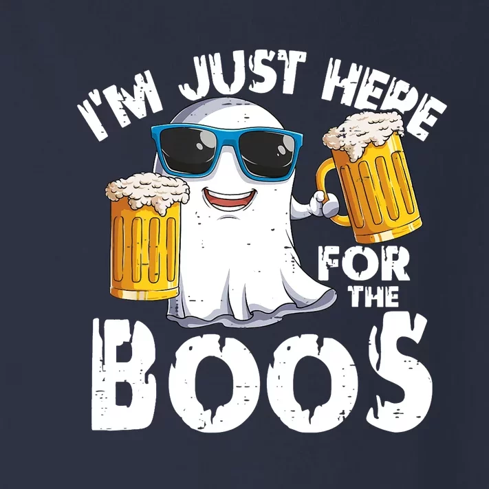 Im Just Here For The Boos Beer Ghost Halloween Toddler Long Sleeve Shirt