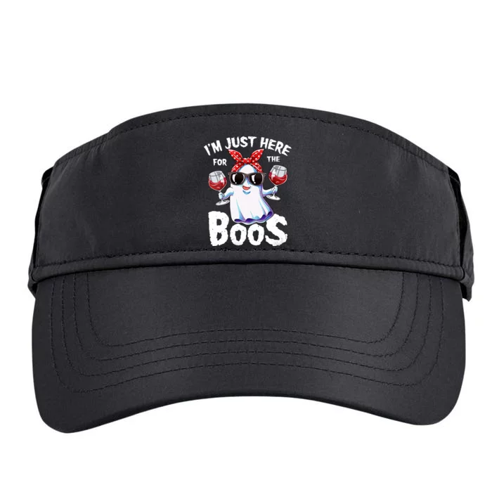 IM Just Here For The Boos Funny Halloween Ghost Cute Women Adult Drive Performance Visor