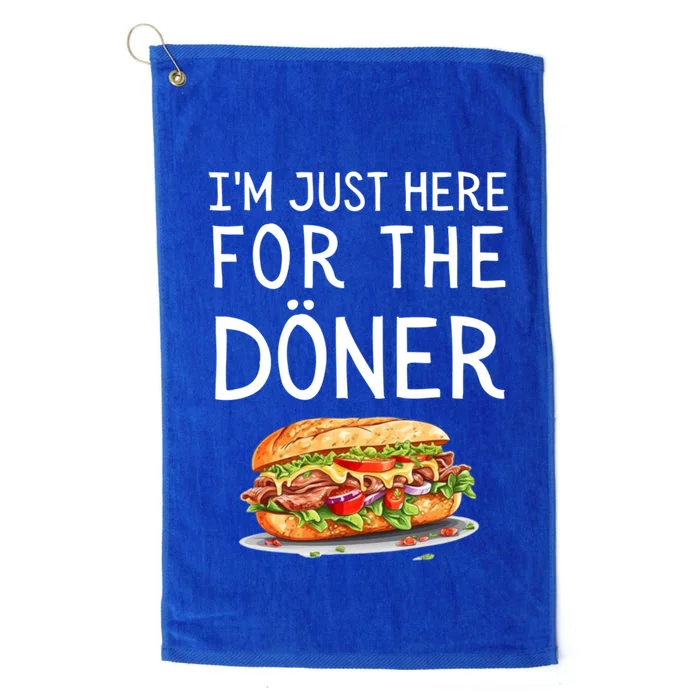 IM Just Here For The Doner Funny Kebab Food Cute Gift Platinum Collection Golf Towel