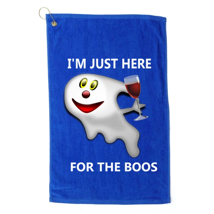 Im Just Here For The Boos Cool Gift Platinum Collection Golf Towel