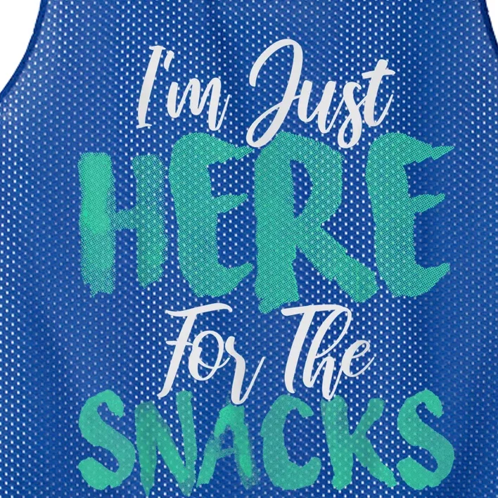 I'm Just Here For The Snacks Funny Gift For Snack Lovers Mesh Reversible Basketball Jersey Tank