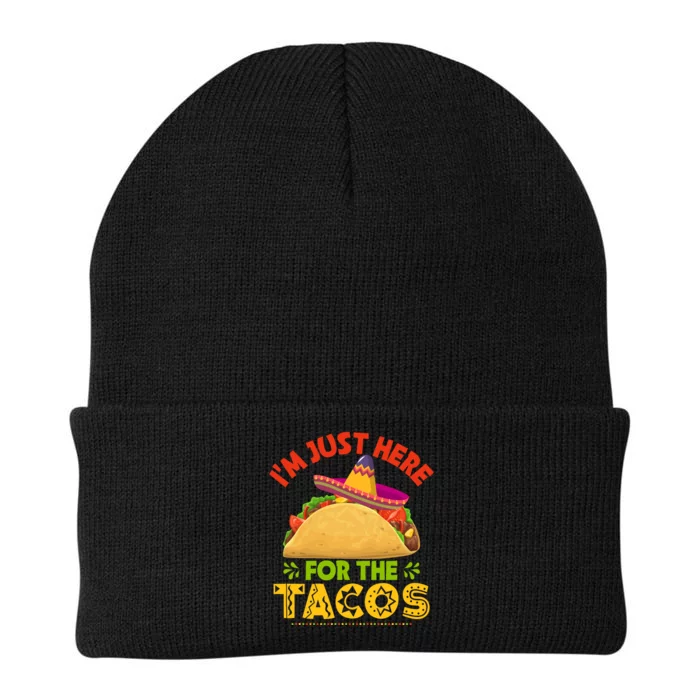 I'm Just Here For The Tacos Cinco De Mayo Knit Cap Winter Beanie