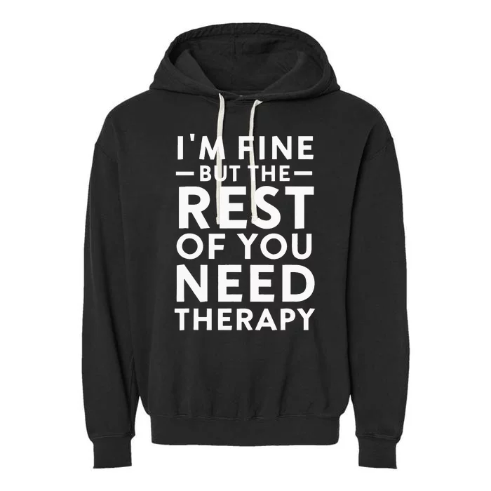 Im Just Here To Look Handsome Funny Sarcastic Good Looking Garment-Dyed Fleece Hoodie