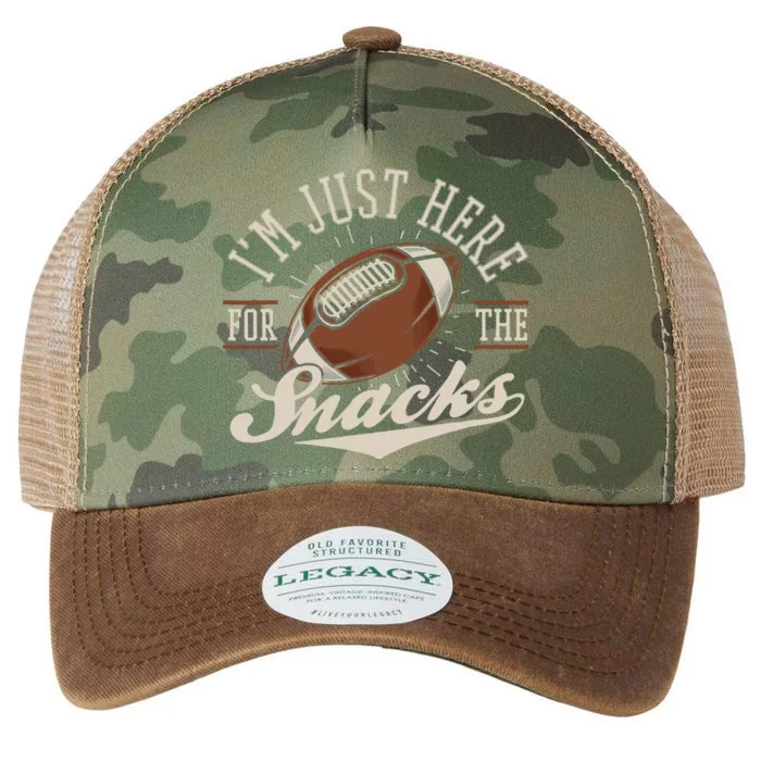 IM Just Here For The Snacks Funny Fantasy Football League Gift Legacy Tie Dye Trucker Hat