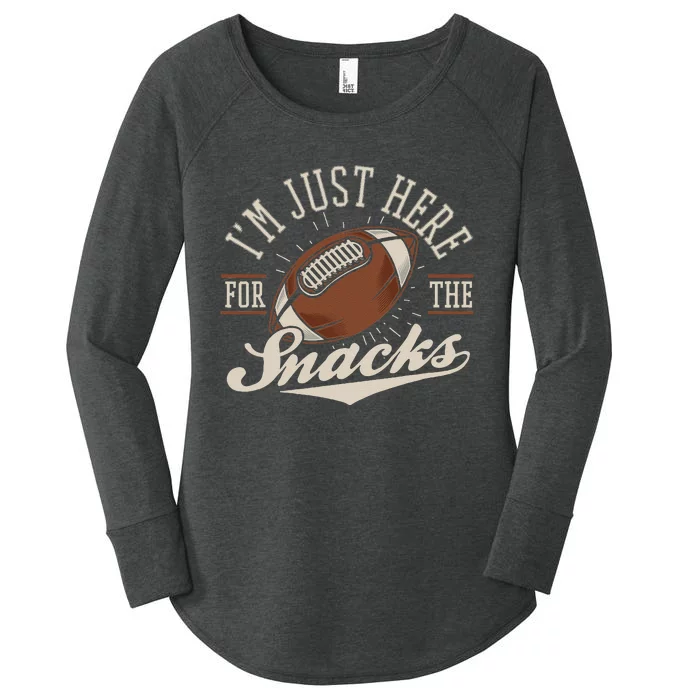 IM Just Here For The Snacks Funny Fantasy Football League Gift Women's Perfect Tri Tunic Long Sleeve Shirt