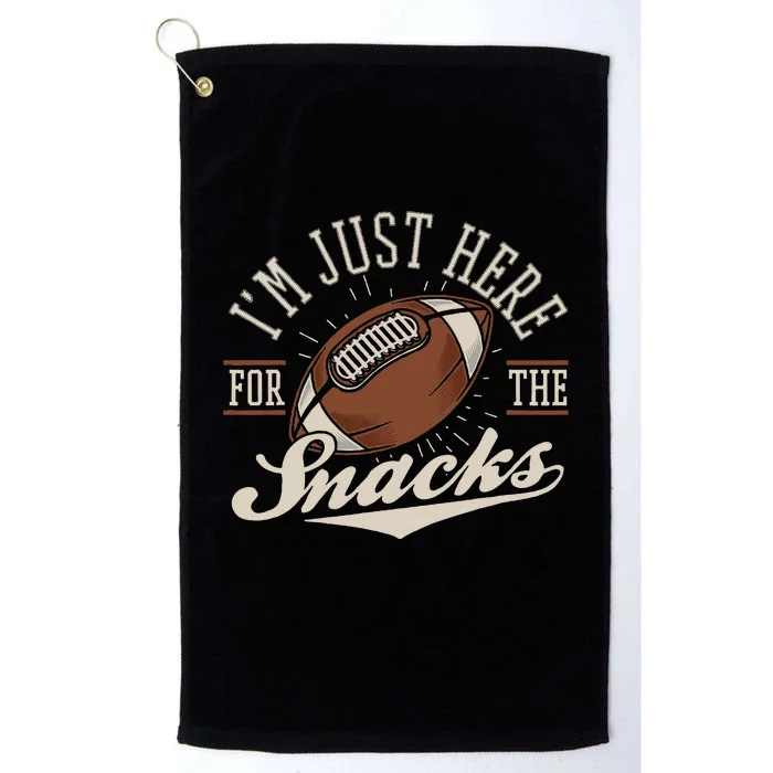 IM Just Here For The Snacks Funny Fantasy Football League Gift Platinum Collection Golf Towel