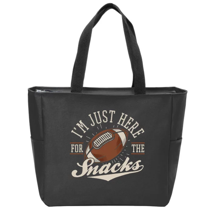 IM Just Here For The Snacks Funny Fantasy Football League Gift Zip Tote Bag