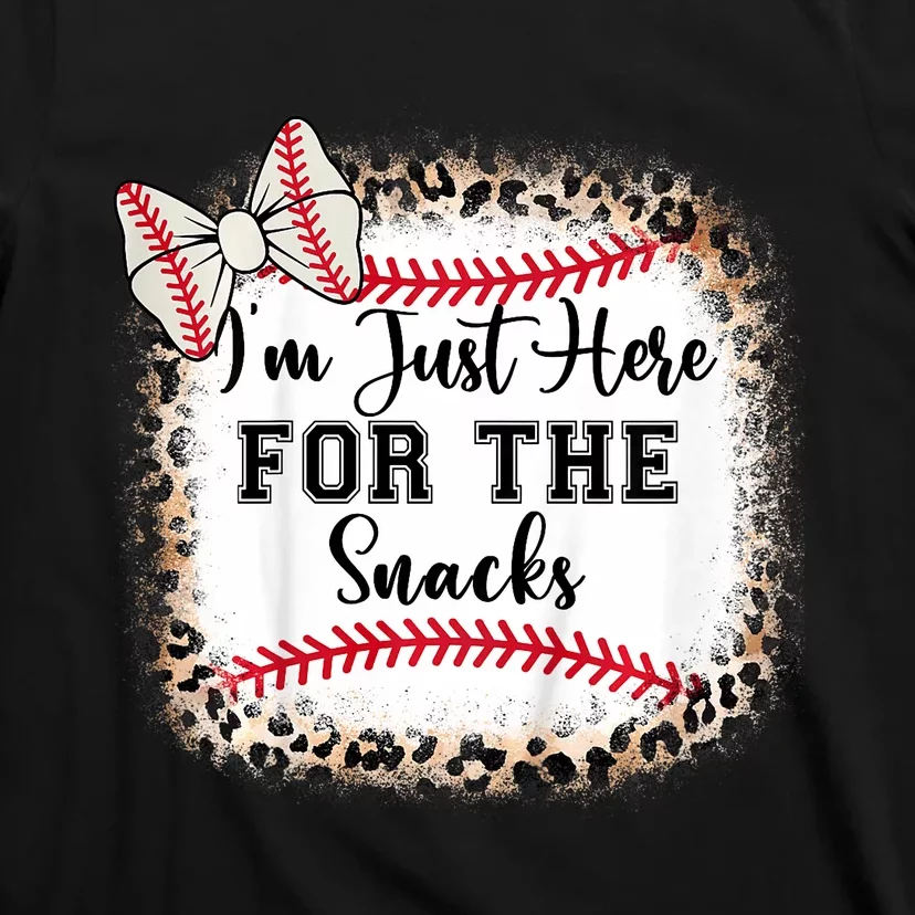 Im Just Here For The Snack Baseball Sister Baby Girl T-Shirt