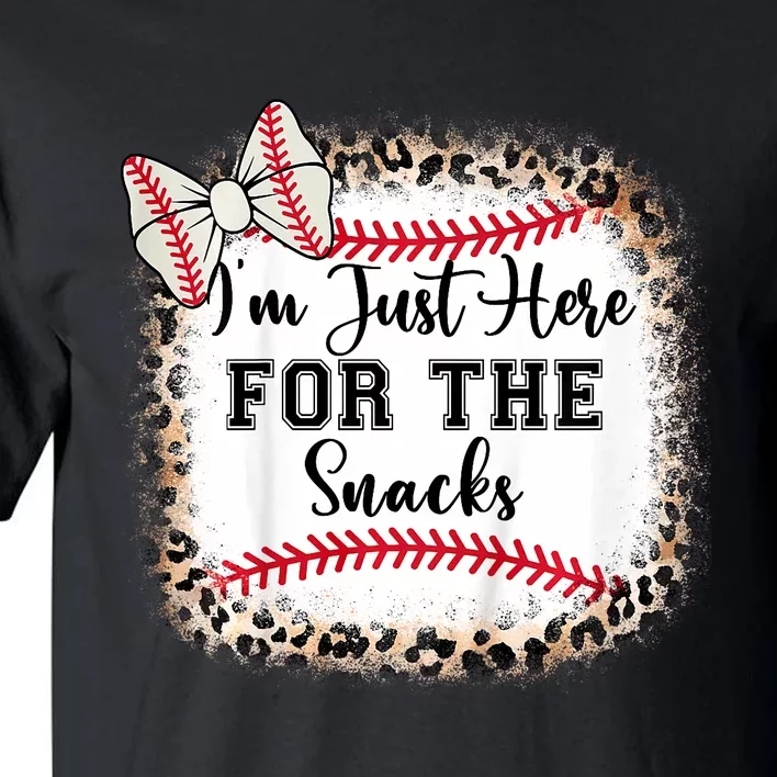 Im Just Here For The Snack Baseball Sister Baby Girl Tall T-Shirt