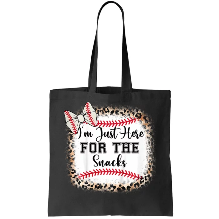 Im Just Here For The Snack Baseball Sister Baby Girl Tote Bag