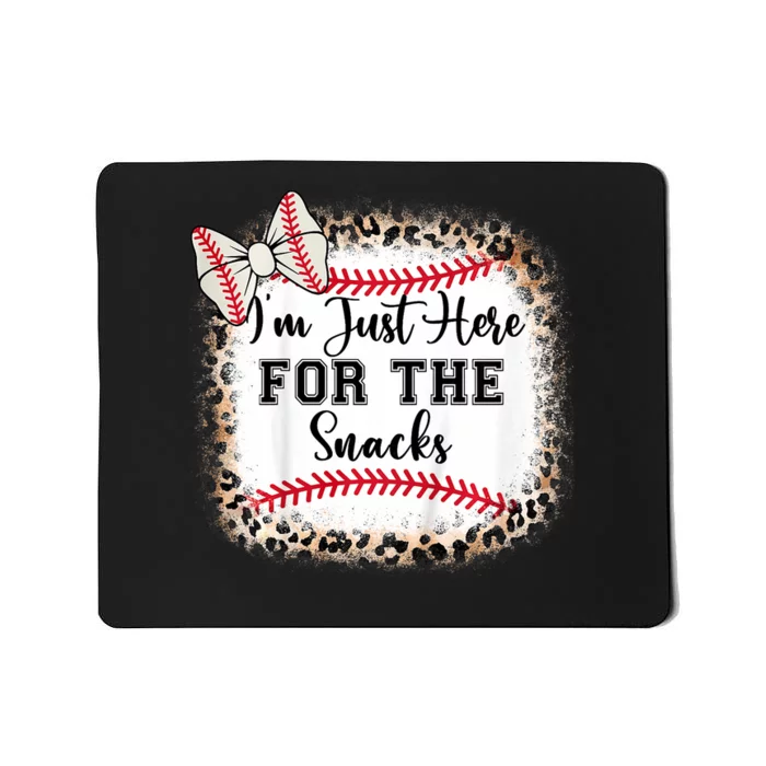 Im Just Here For The Snack Baseball Sister Baby Girl Mousepad