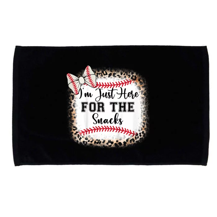 Im Just Here For The Snack Baseball Sister Baby Girl Microfiber Hand Towel