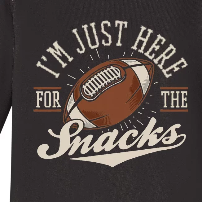 IM Just Here For The Snacks Fantasy Football League Baby Long Sleeve Bodysuit