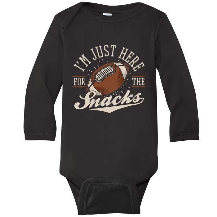 IM Just Here For The Snacks Fantasy Football League Baby Long Sleeve Bodysuit