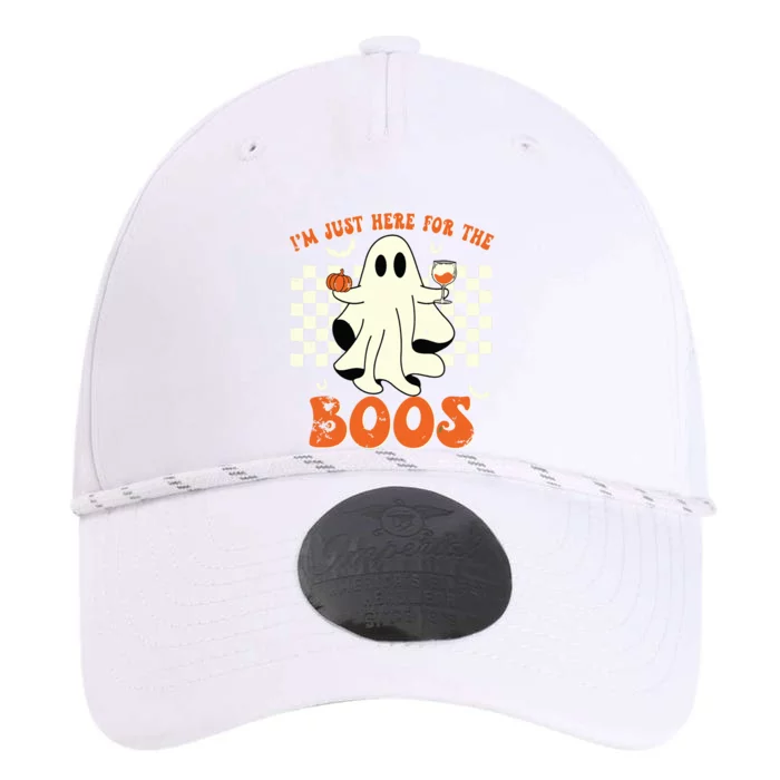 IM Just Here For The Boos Ghost Retro Groovy Halloween Performance The Dyno Cap