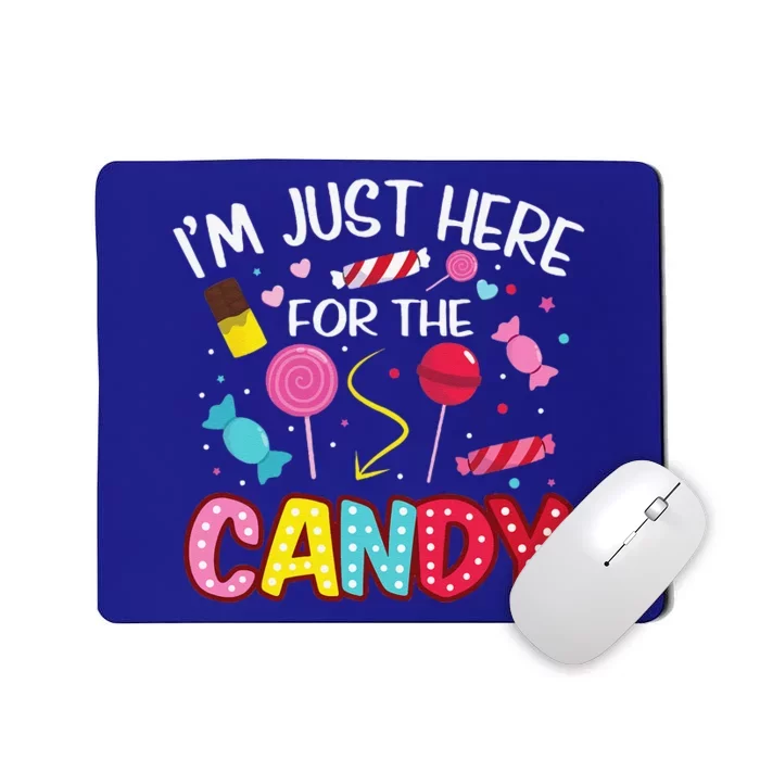 Im Just Here For The Candy Halloween Cute Lollipop Sweets Mousepad