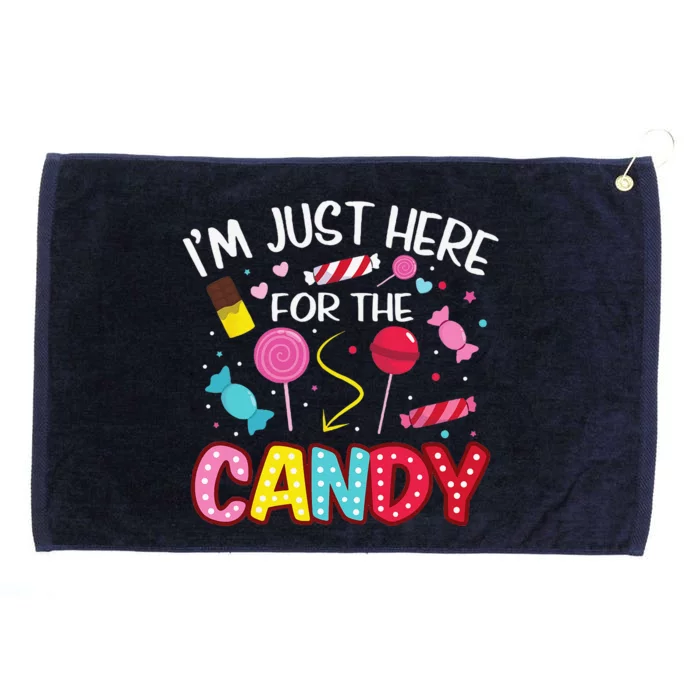 Im Just Here For The Candy Halloween Cute Lollipop Sweets Grommeted Golf Towel