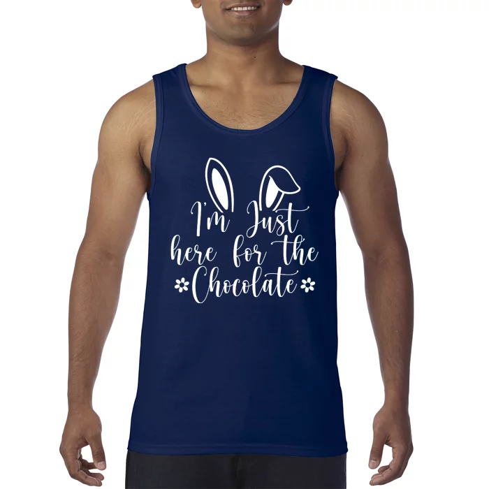 I'm Just Here For Chocolate Easter Bunny Tank Top