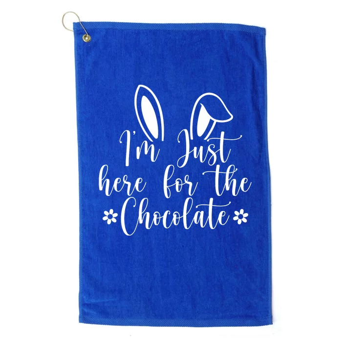 I'm Just Here For Chocolate Easter Bunny Platinum Collection Golf Towel