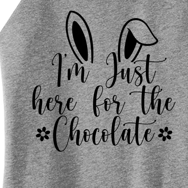 I'm Just Here For Chocolate Easter Bunny Women’s Perfect Tri Rocker Tank