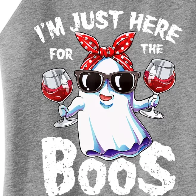 Im Just Here For The Boos Wine Funny Gift Women’s Perfect Tri Rocker Tank