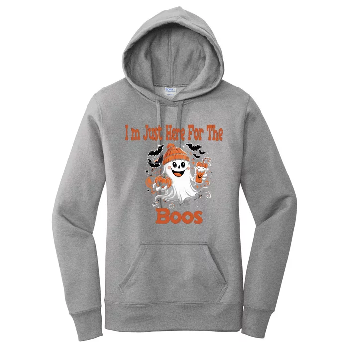 IM Just Here For The Boos Halloween Party Ghost Costume Women's Pullover Hoodie