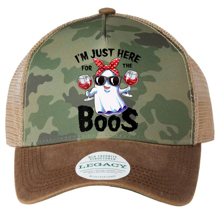 IM Just Here For The Boos Funny Halloween Ghost Cute Women Legacy Tie Dye Trucker Hat