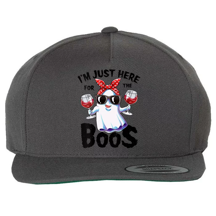 IM Just Here For The Boos Funny Halloween Ghost Cute Women Wool Snapback Cap