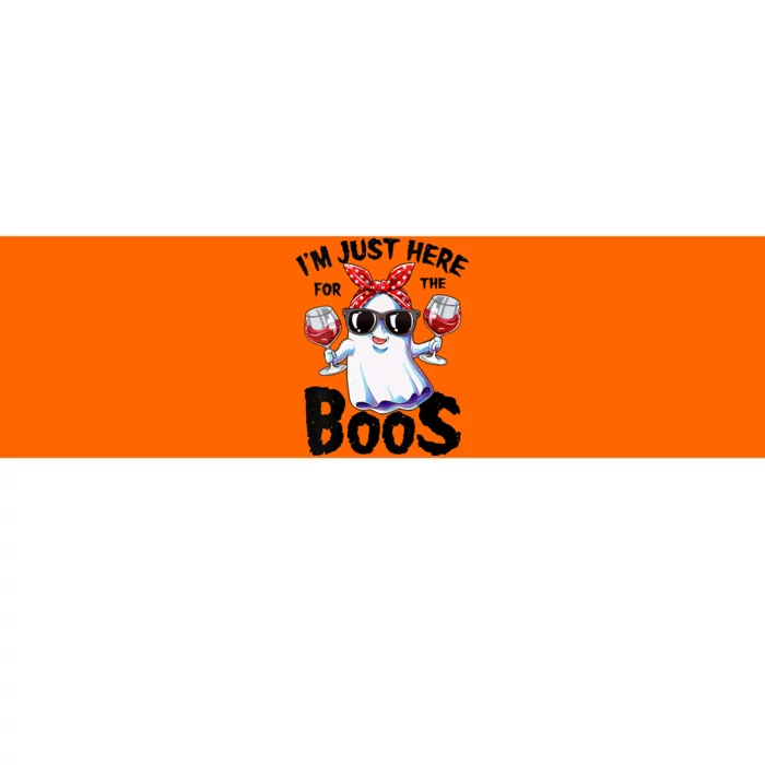 IM Just Here For The Boos Funny Halloween Ghost Cute Women Bumper Sticker