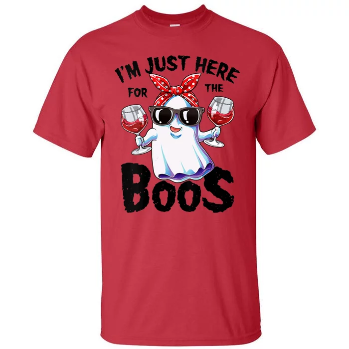 IM Just Here For The Boos Funny Halloween Ghost Cute Women Tall T-Shirt