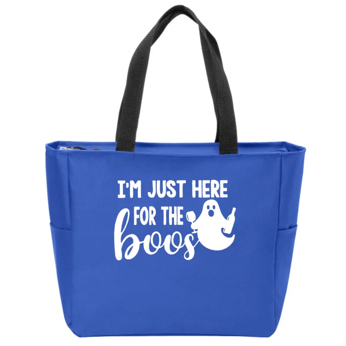 Im Just Here For The Boos Halloween Ing Ghost Cool Gift Zip Tote Bag