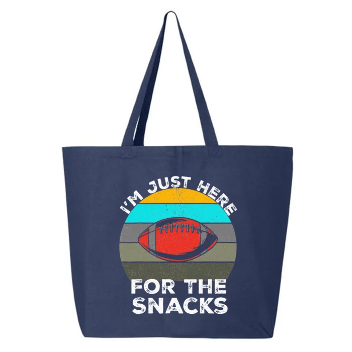 I'm Just Here For The Snacks Funny American Football Sport 25L Jumbo Tote