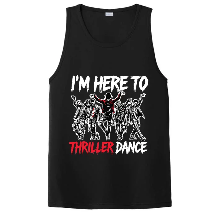 IM Just Here To Thriller Dance Funny Halloween Zombie Party Performance Tank