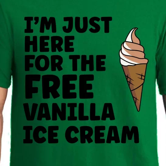 IM Just Here For The Free Ice Vanilla Cream Summer Great Gift Cute Gift Pajama Set