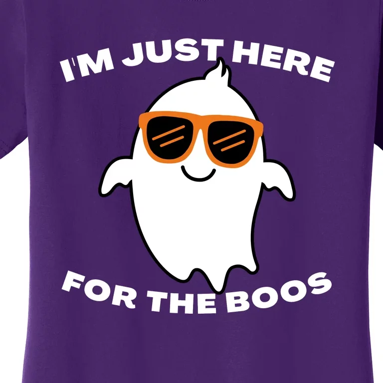 Im Just Here For The Boos Ghost Funny Halloween Women's T-Shirt