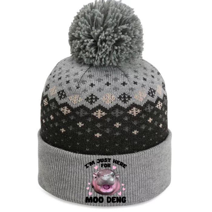 IM Just Here For The Moo Deng The Baniff Cuffed Pom Beanie