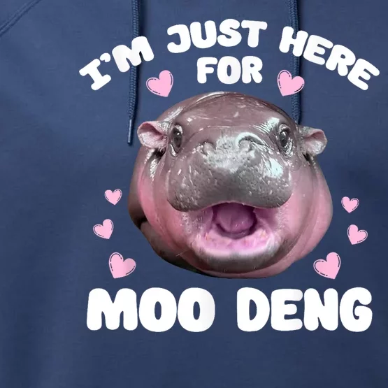 IM Just Here For The Moo Deng Performance Fleece Hoodie